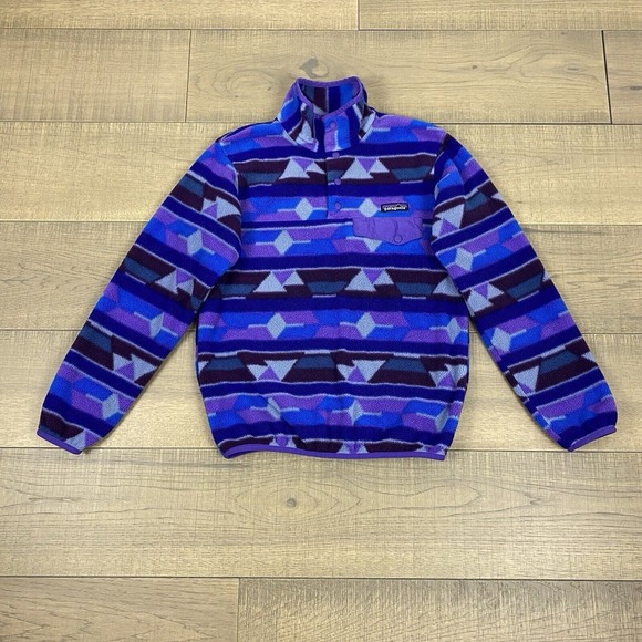 Patagonia Synchilla‎ Snap T Fleece Pullover Womens XS Geometric